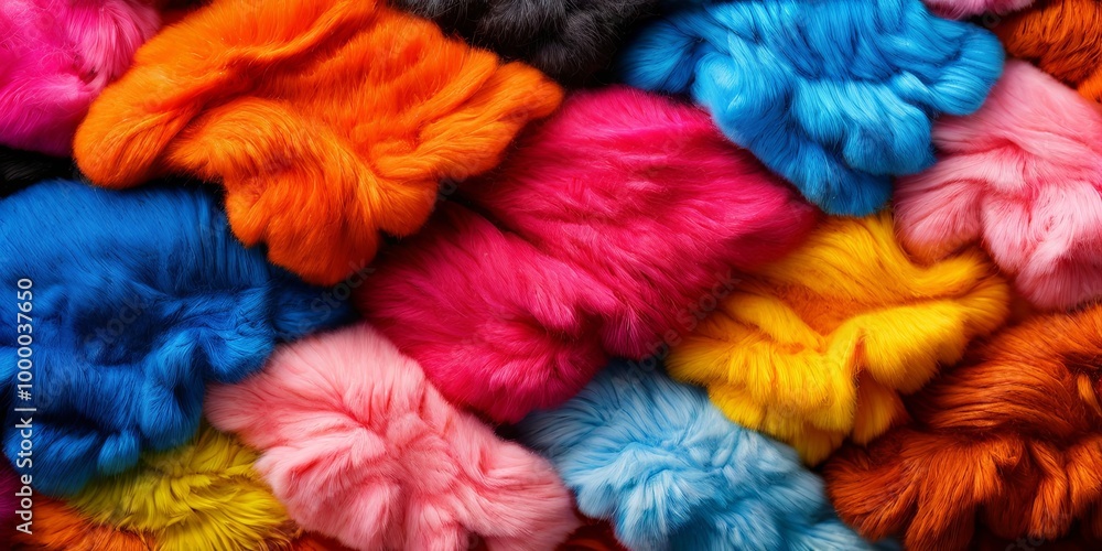 A colorful pile of yarn with a variety of colors including pink, blue, yellow A colorful pile of yarn with a variety of colors including pink, blue, yellow