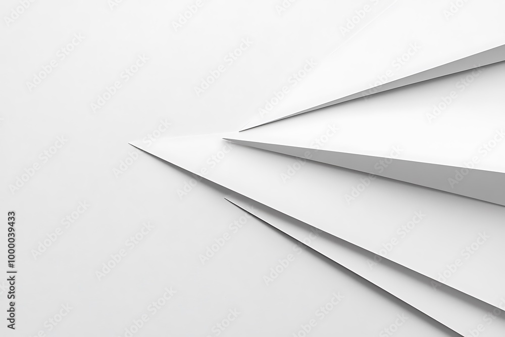 Abstract White Geometric Composition Abstract White Geometric Composition