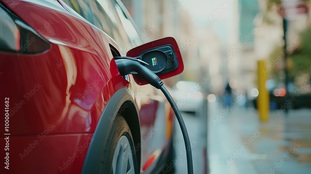 A close-up view of an electric vehicle charging station, surrounded by a blurred cityscape, highlighting the transition to renewable energy and sustainable transportation options. A close-up view of an electric vehicle charging station, surrounded by a blurred cityscape, highlighting the transition to renewable energy and sustainable transportation options.