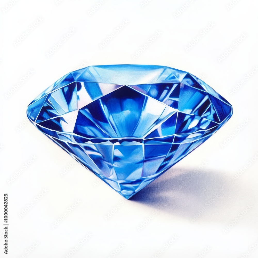 Close-Up of a Sparkling Blue Diamond Close-Up of a Sparkling Blue Diamond