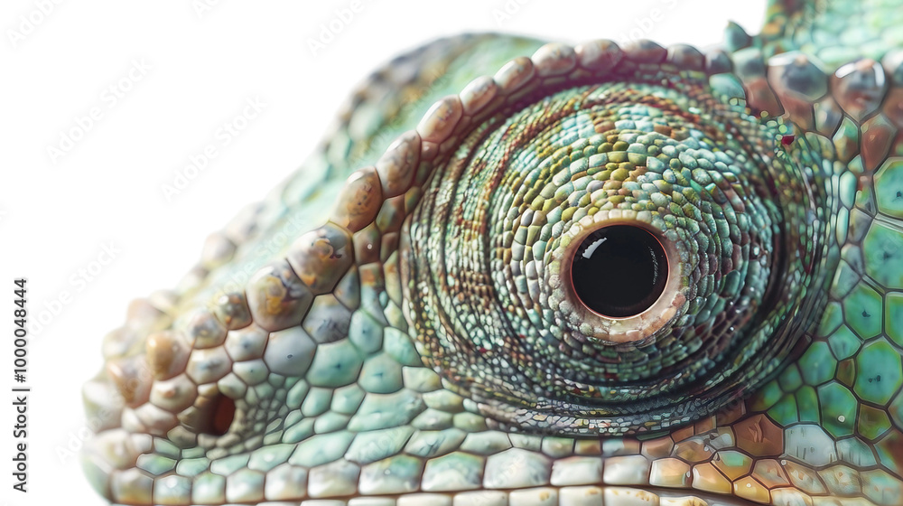 Fototapeta premium Chameleon Eye Photography Clear Background