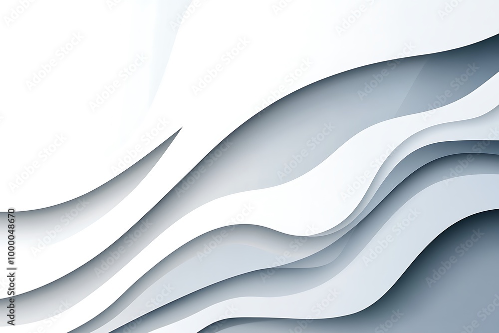 Fototapeta premium Abstract White and Blue Waves
