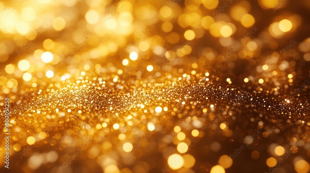 Abstract Glittering Golden Texture with Sparkling Bokeh Lights Abstract Glittering Golden Texture with Sparkling Bokeh Lights