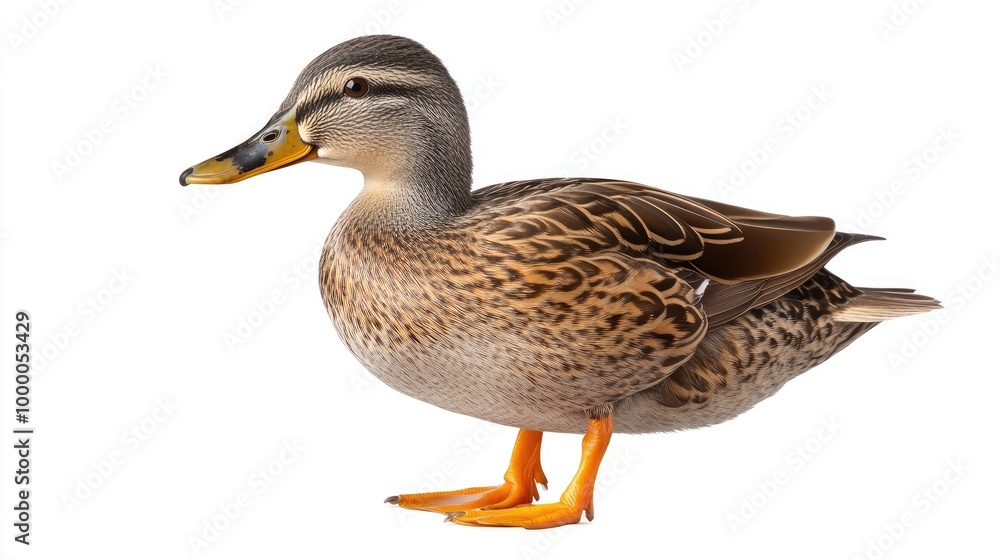Gadwall bird front view full body isolate on transparency background PNG Gadwall bird front view full body isolate on transparency background PNG