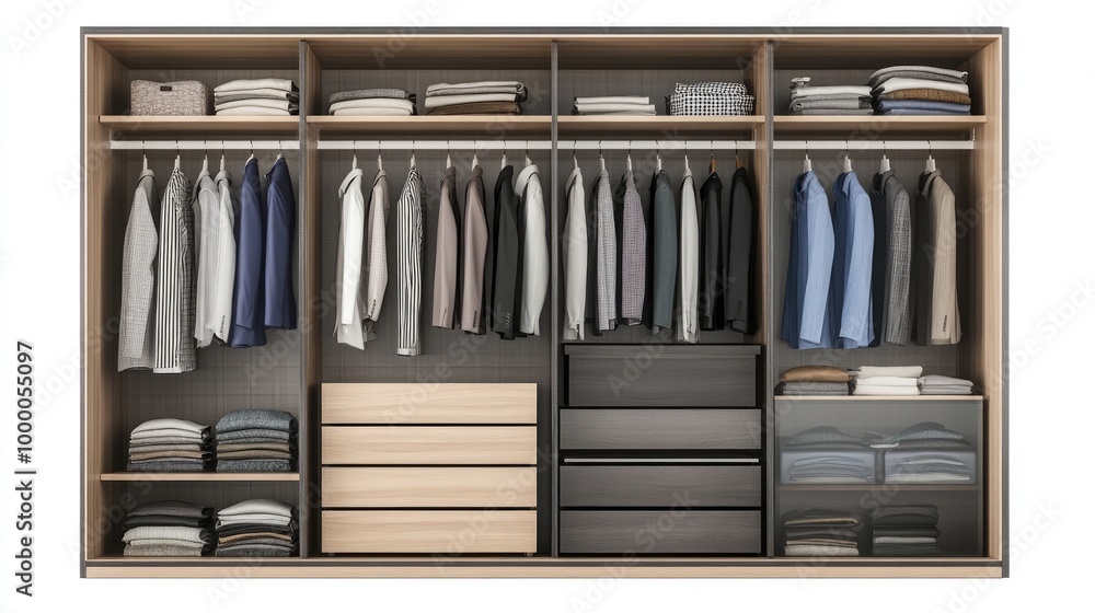 Modern Closet side view full length isolate on transparency background PNG Modern Closet side view full length isolate on transparency background PNG