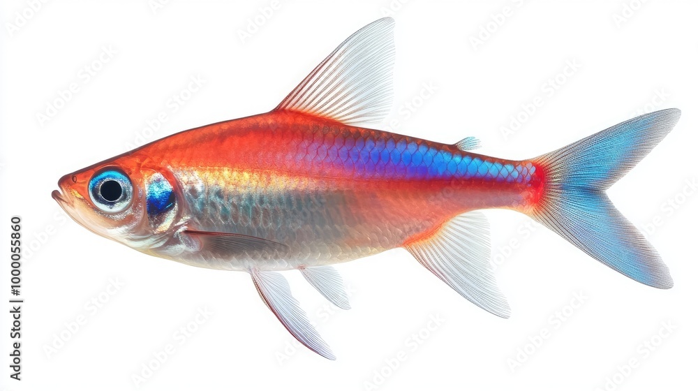 Neon Tetras fish full body isolate on transparency background PNG Neon Tetras fish full body isolate on transparency background PNG