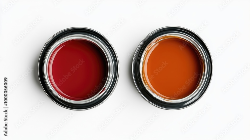 open paint tin from above, on transparency background PNG open paint tin from above, on transparency background PNG
