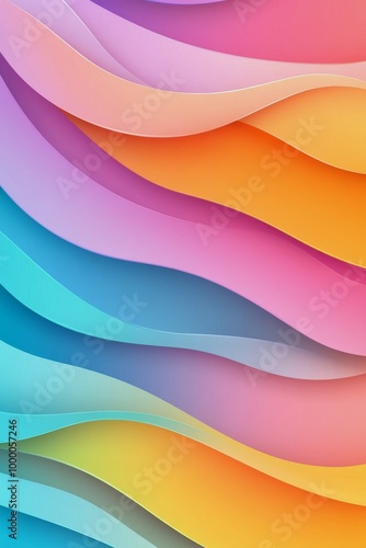 Colorful abstract wavy shapes creating a vibrant and dynamic background design