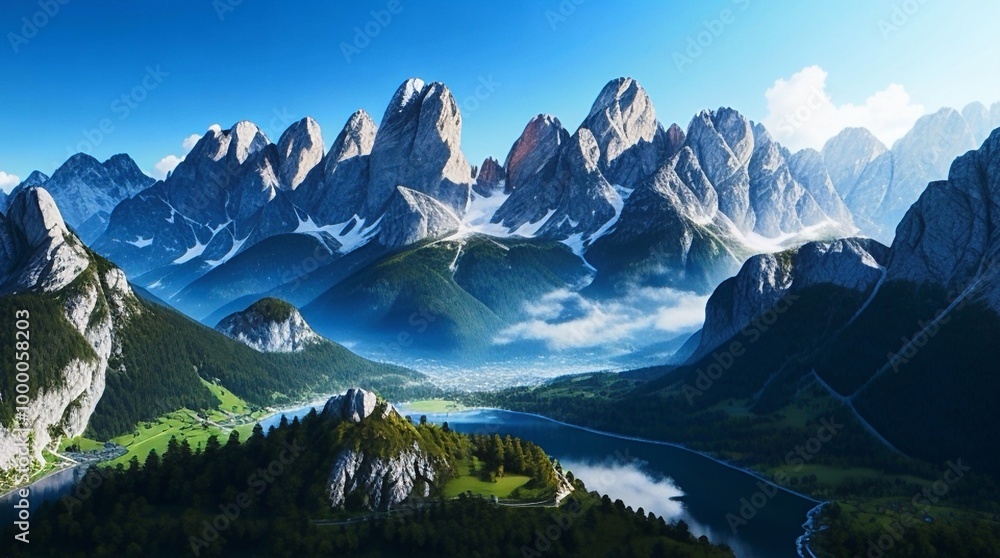 A breathtaking view of the Bavarian alps A breathtaking view of the Bavarian alps