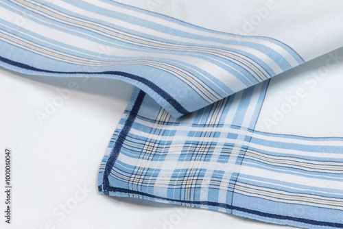 Blue stripped handkerchief for men. photo