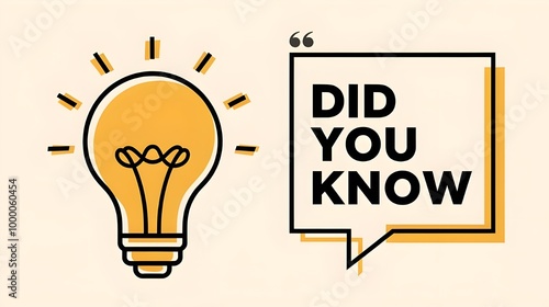 Did You Know Lightbulb Illustration With Speech Bubble