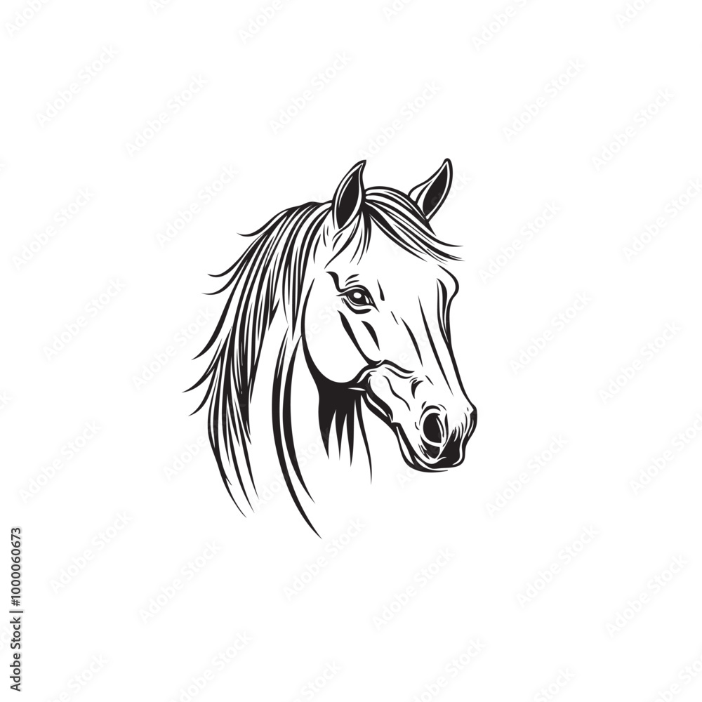 Vector silhouette of a Horse's head Vector silhouette of a Horse's head