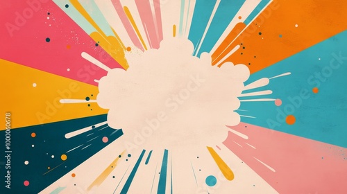 Colorful abstract splashes of paint on a textured background creating a vibra...