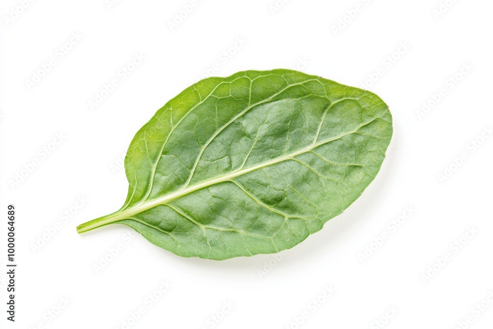 Tangy Wild Sheep Sorrel Leaf on White Surface Tangy Wild Sheep Sorrel Leaf on White Surface