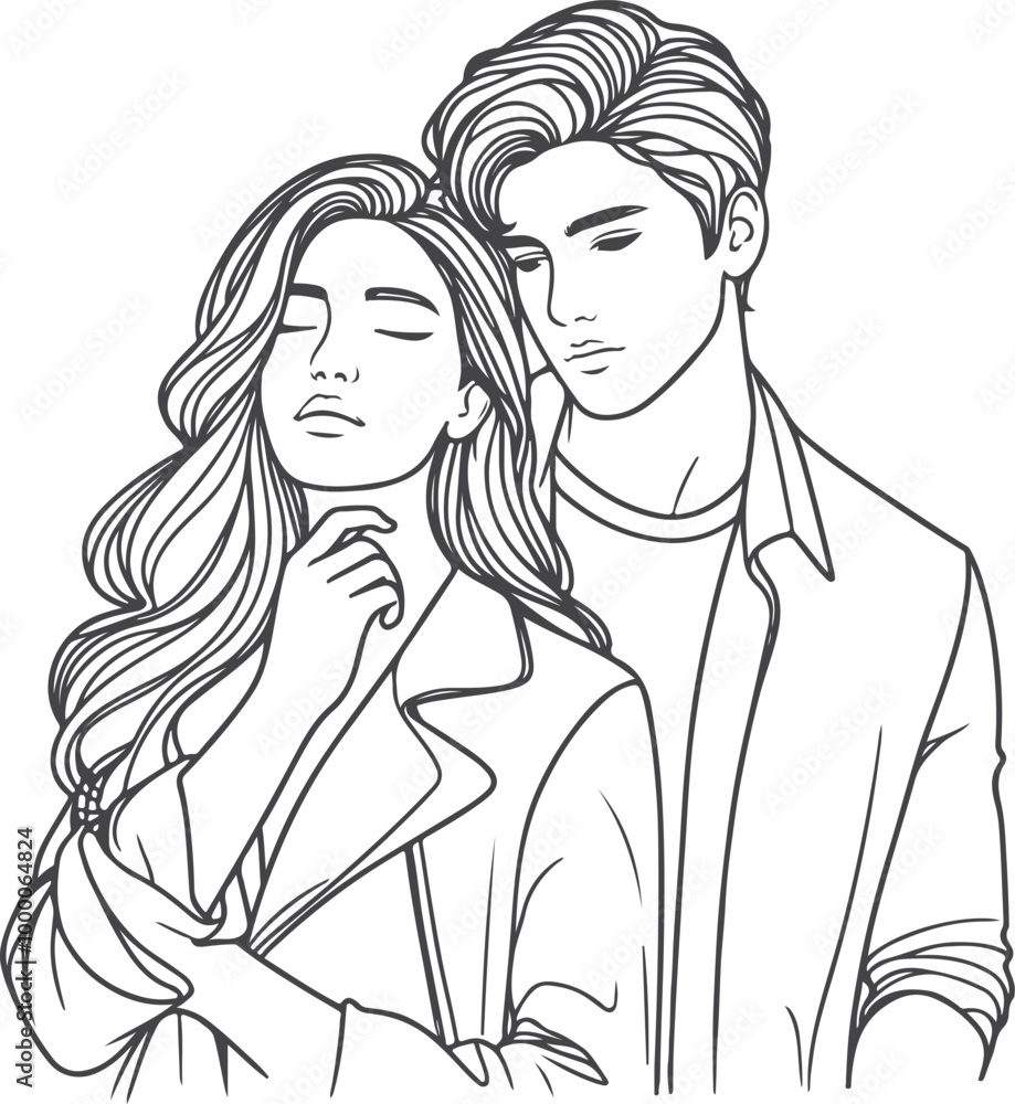 line art wedding husband wife, Mordan, kissing and romantic couple vector design. line art wedding husband wife, Mordan, kissing and romantic couple vector design.