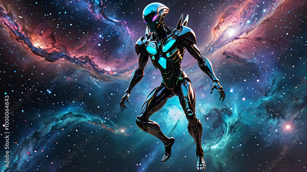 Fototapeta premium Abstraktion Brillant und Galaxie 16х9. Hintergrund für das Design 2.