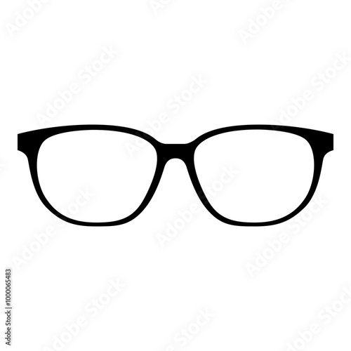 Glasses Icon. Simple Eyewear Symbol Vector Illustration.