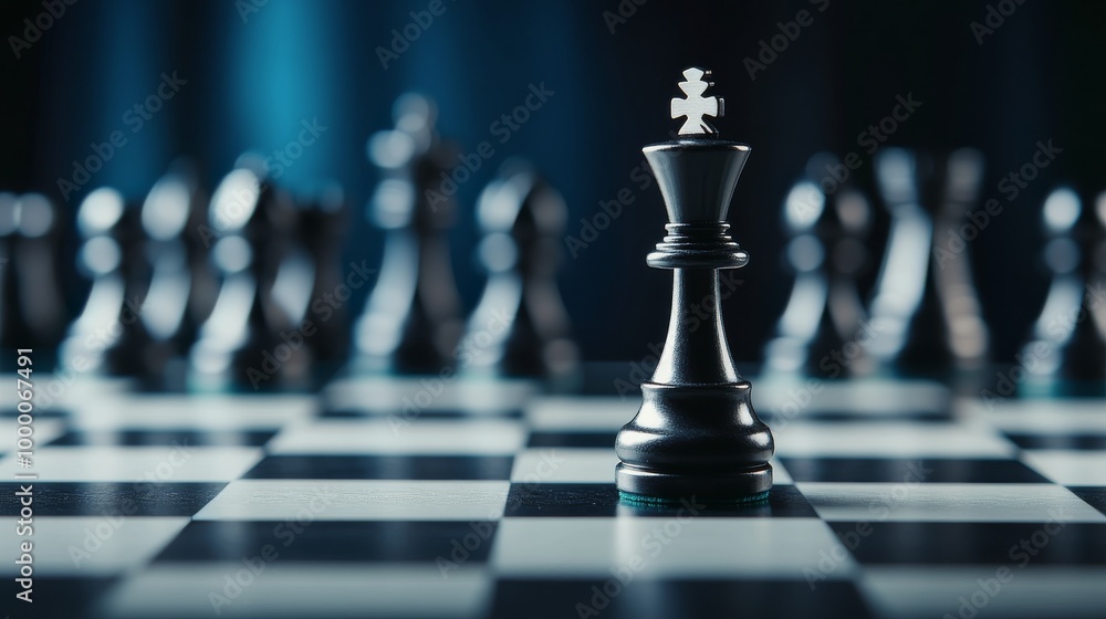 Chess pieces on a cosmic-themed board during an intense game under starry night sky Chess pieces on a cosmic-themed board during an intense game under starry night sky