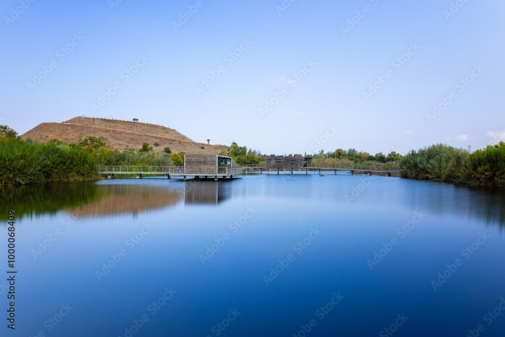lake in the village of the country lake in the village of the country