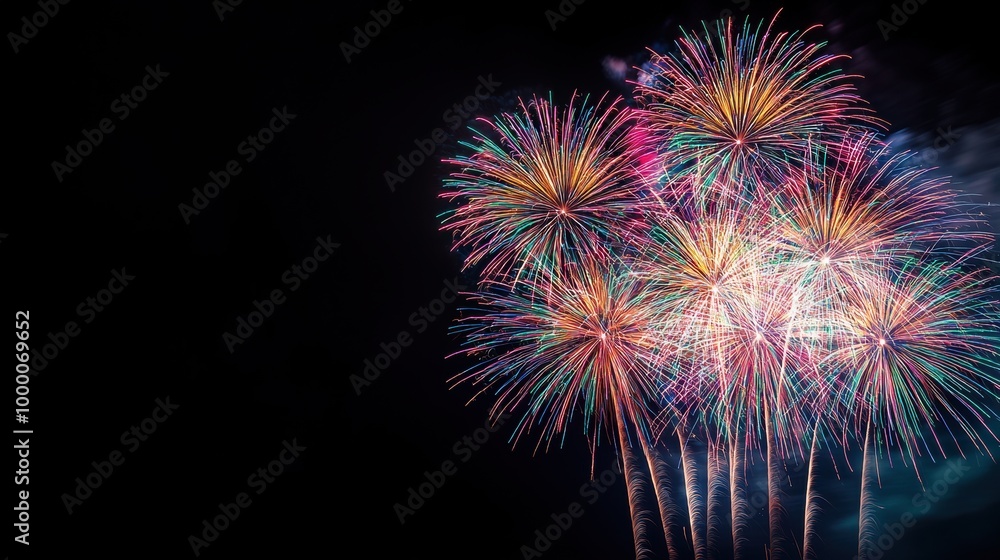 Captivating Fireworks Display Lighting Up the Nighttime Sky Captivating Fireworks Display Lighting Up the Nighttime Sky