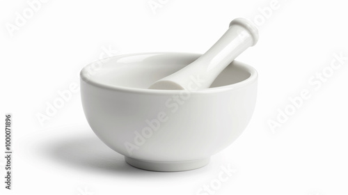 white mortar and pestle