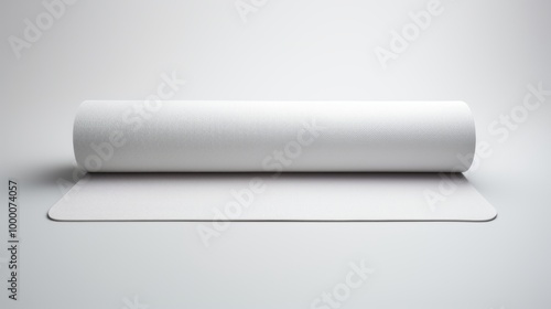 Wallpaper Mural White Yoga Mat on Plain Background Torontodigital.ca