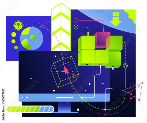 Process of transferring information using computer technology