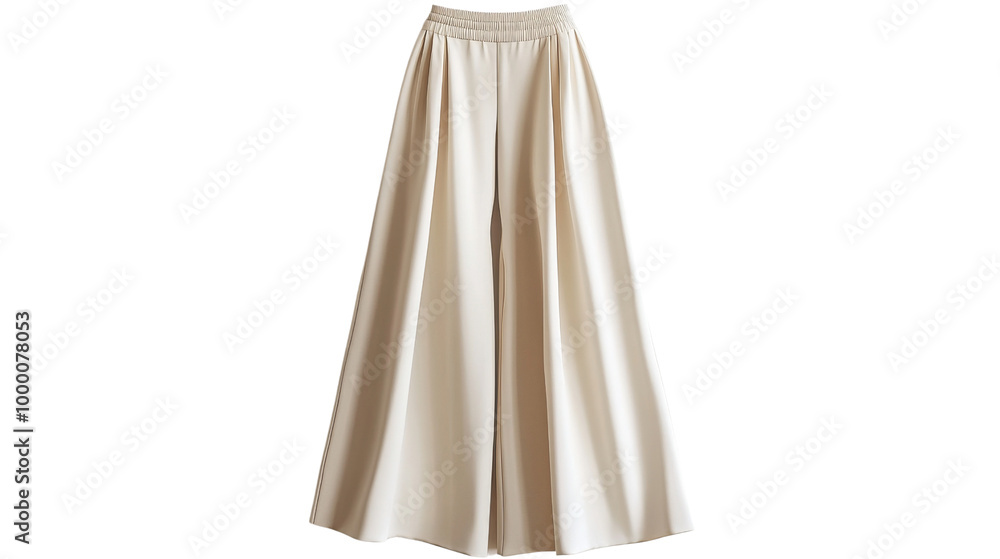 Wide Leg Trousers with Elastic Waistband Wide Leg Trousers with Elastic Waistband
