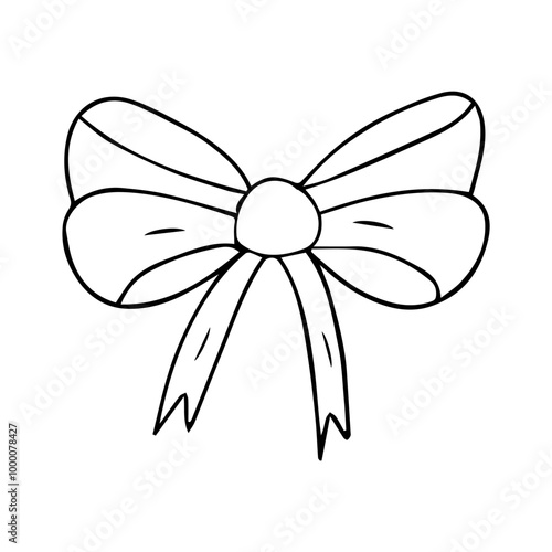 bows vector minimalist hand drawn illustration. Perfect for greeting cards, wedding invitations, poster design, postcards, branding, logo design, background.