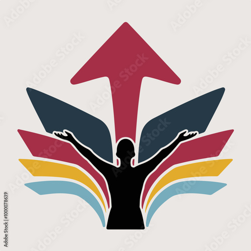 Vector Illustration of Human Empowerment and Growth