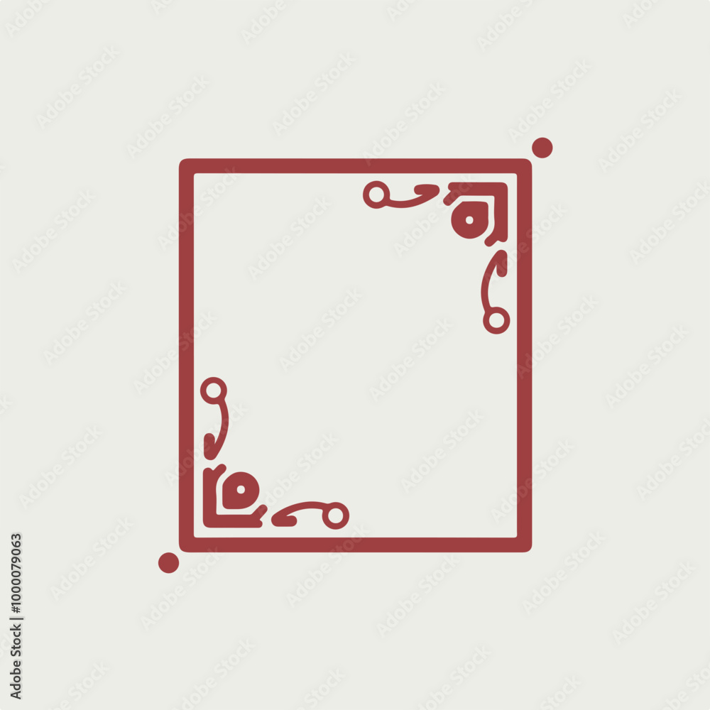 Fototapeta premium Elegant Vector Frame with Decorative Elements