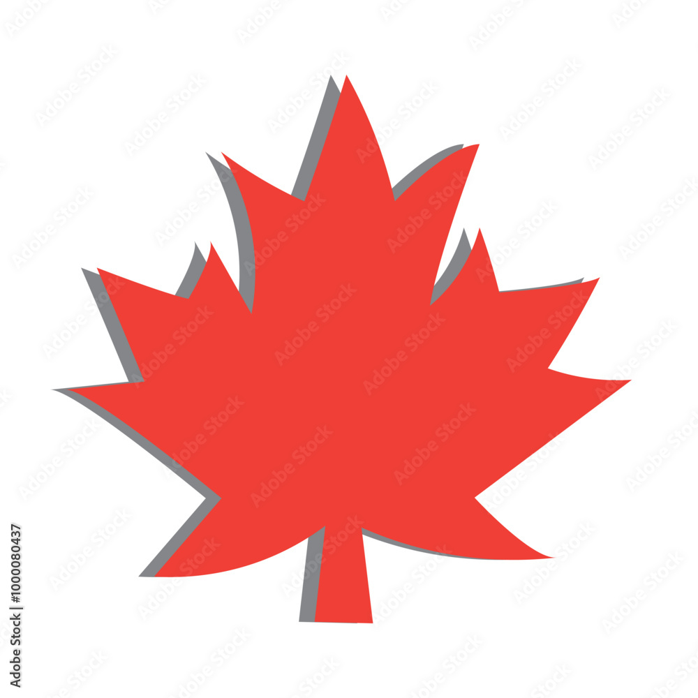 maple leaf silhouette abstract vector on a white background maple leaf silhouette abstract vector on a white background