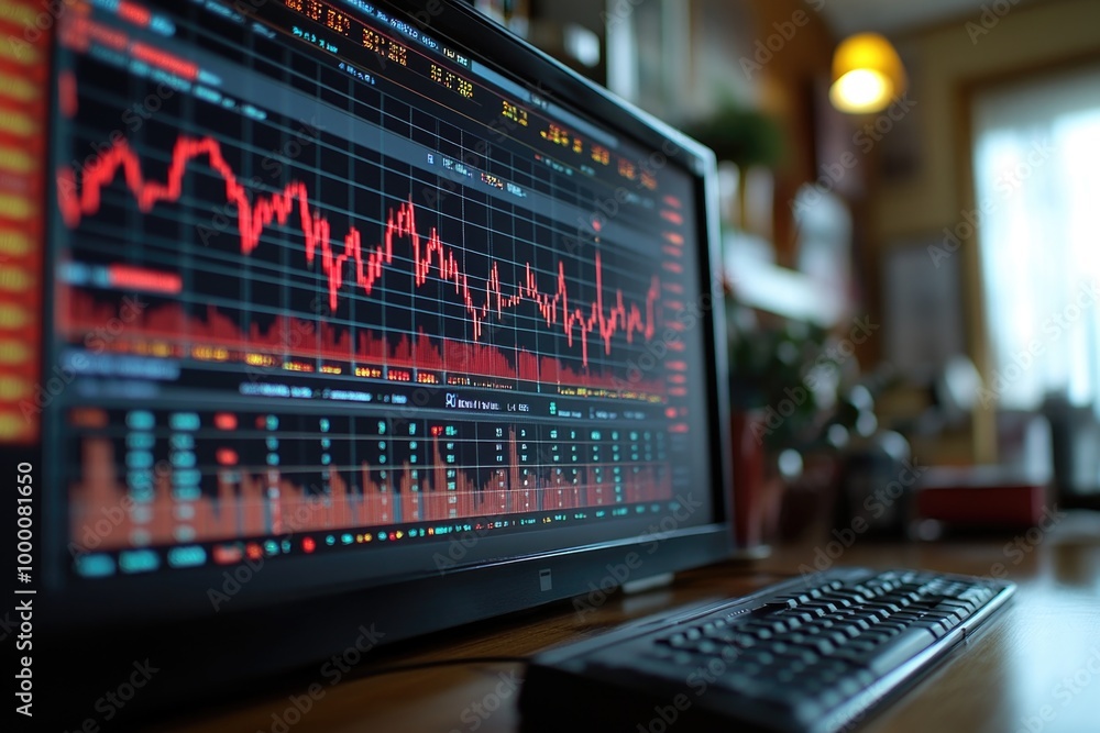 Stock Market Dashboard Displayed on a Computer Screen for Real-Time Financial Insights Stock Market Dashboard Displayed on a Computer Screen for Real-Time Financial Insights