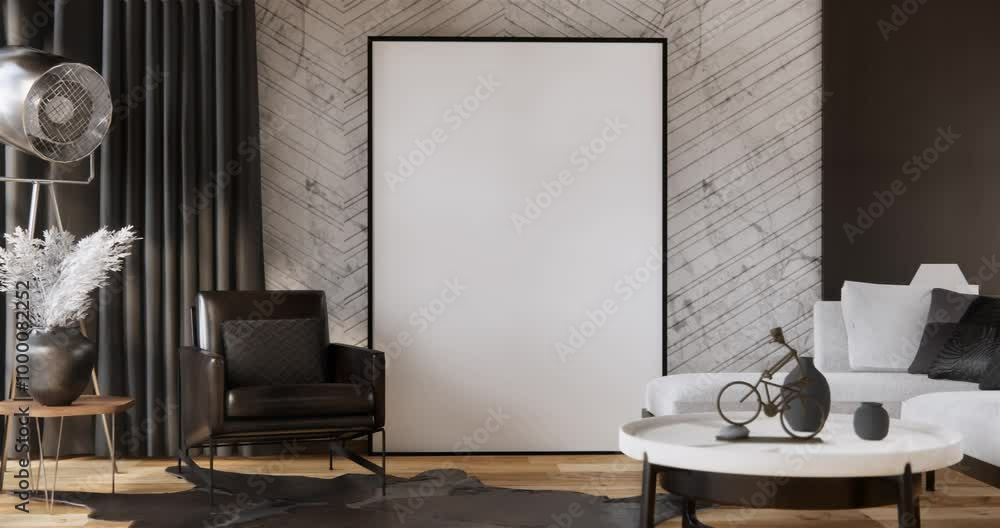 Armchair sofa and decoration japanese on white Modern living room modern style.3D rendering Armchair sofa and decoration japanese on white Modern living room modern style.3D rendering