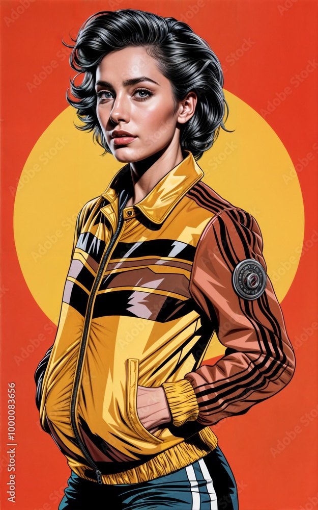 Portrait of a girl in a stylish jacket Portrait of a girl in a stylish jacket