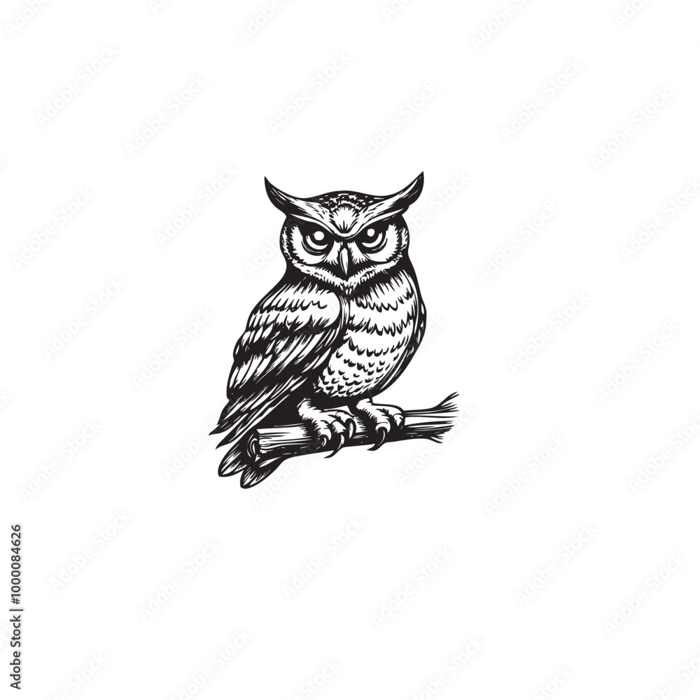 Obraz premium Cute owl symbol. Animal cartoon mascot. Owl vector sign. Owl icon. Owl logo design template. Vector illustration