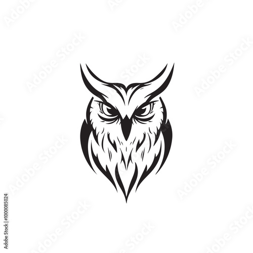 Cute owl symbol. Animal cartoon mascot. Owl vector sign. Owl icon. Owl logo design template. Vector illustration photo