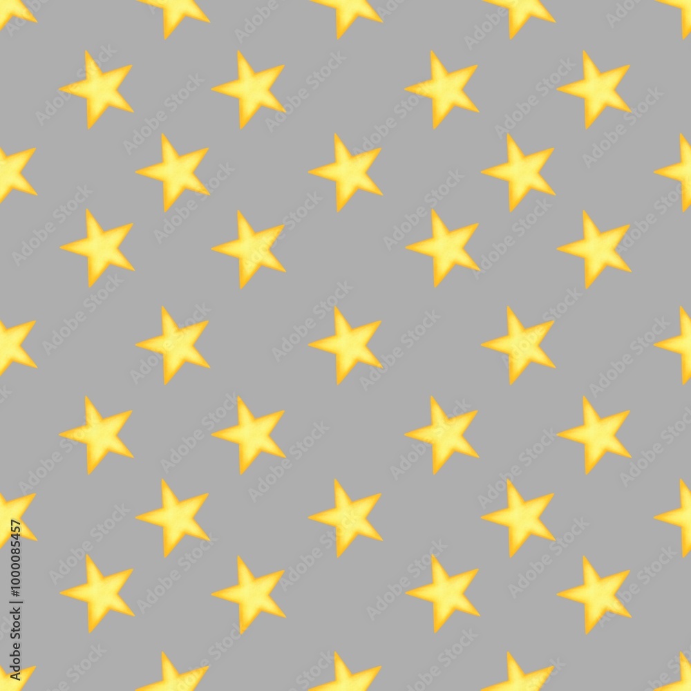 Classics Seamless Christmas Star Pattern with Gray Background Classics Seamless Christmas Star Pattern with Gray Background