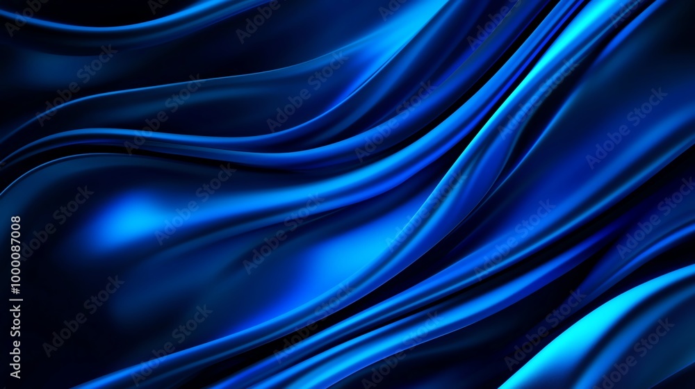 Abstract image of flowing blue silk fabric texture with smooth and elegant curves, ideal for backgrounds and design projects. Abstract image of flowing blue silk fabric texture with smooth and elegant curves, ideal for backgrounds and design projects.