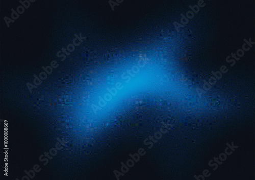 Dark grainy background, glowing blue abstract noise texture shape on black banner poster header backdrop, copy space