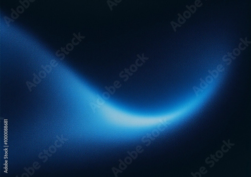 Dark grainy background, glowing blue abstract noise texture shape on black banner poster header backdrop, copy space