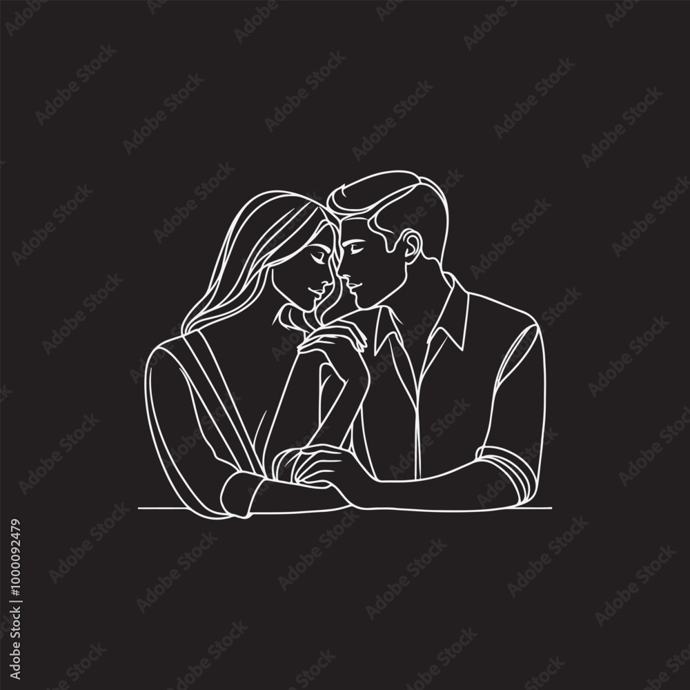 line art wedding husband wife, Mordan, kissing and romantic couple vector design. line art wedding husband wife, Mordan, kissing and romantic couple vector design.