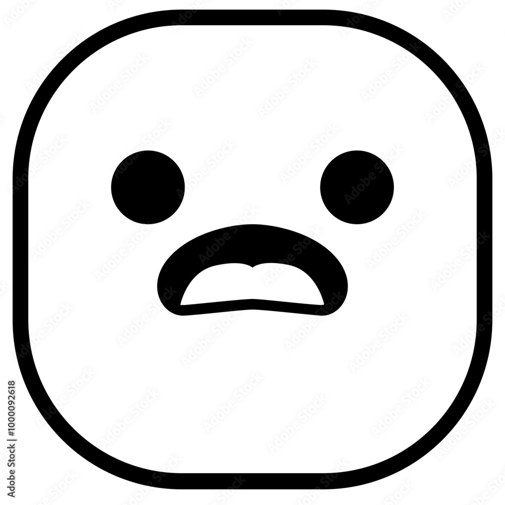 Surprised Emoji Icon. Simple Smiley Vector Illustration. Surprised Emoji Icon. Simple Smiley Vector Illustration.