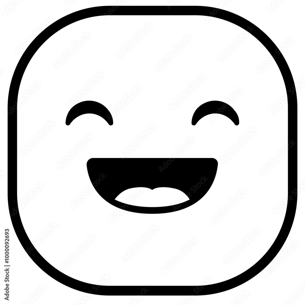 Happiness Emoji Icon. Simple Smiley Vector Illustration. Happiness Emoji Icon. Simple Smiley Vector Illustration.