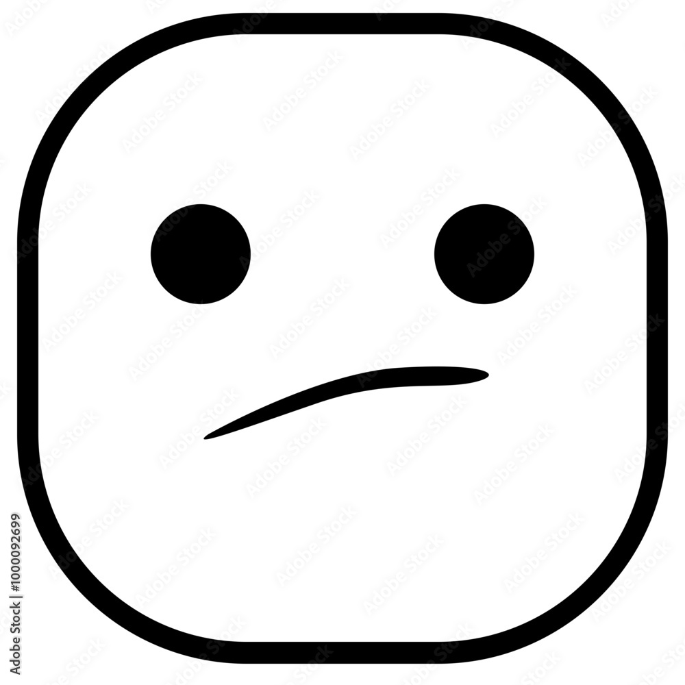 Meh Emoji Icon. Simple Smiley Vector Illustration. Meh Emoji Icon. Simple Smiley Vector Illustration.