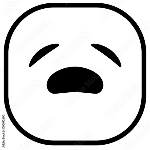 Meh Emoji Icon. Simple Smiley Vector Illustration.