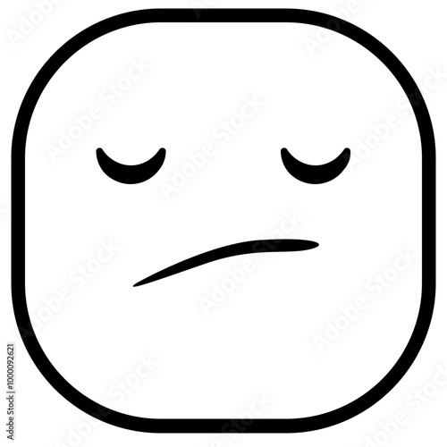 Jealous Emoji Icon. Simple Smiley Vector Illustration.