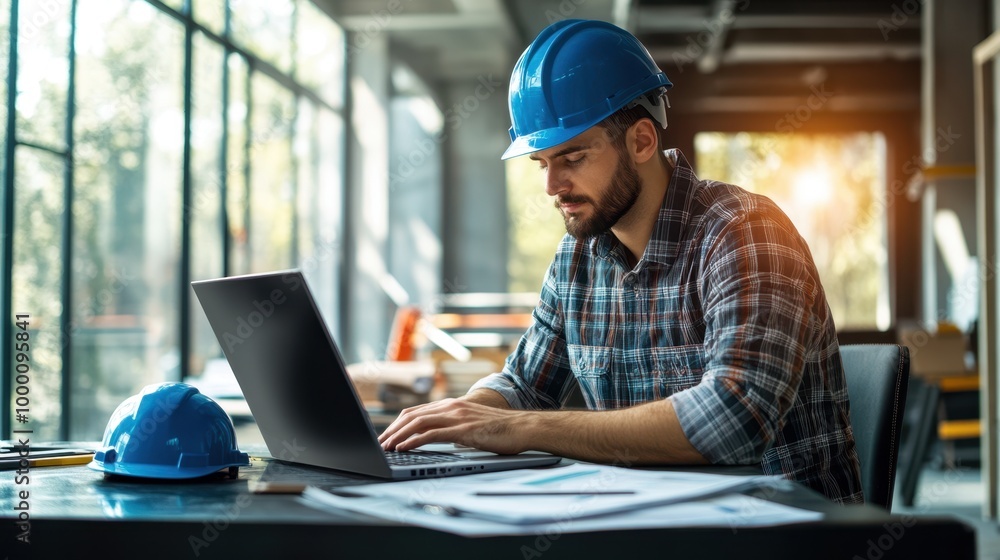 The Worker with Laptop Focus The Worker with Laptop Focus
