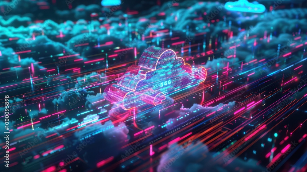 Obraz premium Cloud Computing Technology