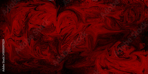 Abstract red background vintage grunge texture & dark wall background texture. Blood splash space on wall, red horror wall. Old vintage distressed red paper texture. Concrete crack, scratches wall tex